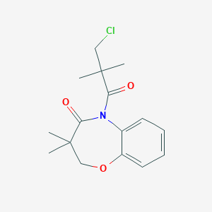 molecular formula C16H20ClNO3 B293226 5-(3-chloro-2,2-dimethylpropanoyl)-3,3-dimethyl-2,3-dihydro-1,5-benzoxazepin-4(5H)-one 