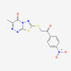 3-methyl-7-((2-(4-nitrophenyl)-2-oxoethyl)thio)-4H-[1,3,4]thiadiazolo[2,3-c][1,2,4]triazin-4-one