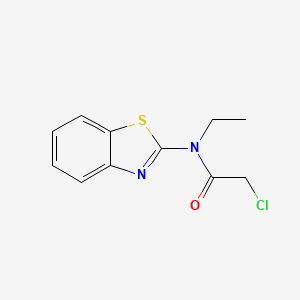 molecular formula C11H11ClN2OS B2932284 N-(1,3-benzothiazol-2-yl)-2-chloro-N-ethylacetamide CAS No. 852399-70-3