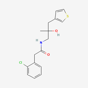molecular formula C16H18ClNO2S B2932287 2-(2-chlorophenyl)-N-{2-hydroxy-2-[(thiophen-3-yl)methyl]propyl}acetamide CAS No. 2097860-52-9