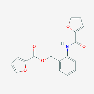 molecular formula C17H13NO5 B293229 2-(2-Furoylamino)benzyl 2-furoate 