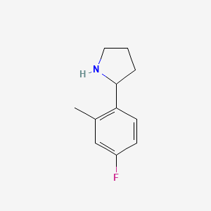 molecular formula C11H14FN B2932296 2-(4-Fluoro-2-methylphenyl)pyrrolidine CAS No. 1270412-03-7