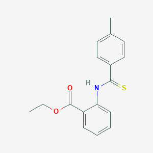 molecular formula C17H17NO2S B293230 Ethyl 2-[(4-methylbenzothioyl)amino]benzoate 