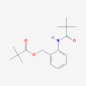 molecular formula C17H25NO3 B293231 2-[(2,2-Dimethylpropanoyl)amino]benzyl pivalate 