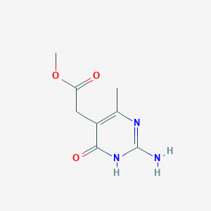 molecular formula C8H11N3O3 B2932310 Methyl 2-(2-amino-4-hydroxy-6-methylpyrimidin-5-yl)acetate CAS No. 500115-86-6