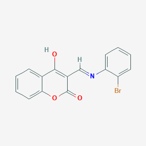 molecular formula C16H10BrNO3 B2932311 (Z)-3-(((2-溴苯基)氨基)亚甲基)色满-2,4-二酮 CAS No. 365242-65-5