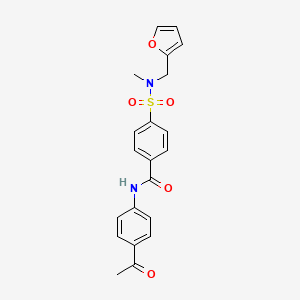 N-(4-acetylphenyl)-4-[furan-2-ylmethyl(methyl)sulfamoyl]benzamide