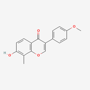 molecular formula C17H14O4 B2932318 7-羟基-3-(4-甲氧基苯基)-8-甲基色满-4-酮 CAS No. 116718-51-5