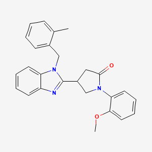 molecular formula C26H25N3O2 B2932322 1-(2-methoxyphenyl)-4-[1-(2-methylbenzyl)-1H-benzimidazol-2-yl]pyrrolidin-2-one CAS No. 846600-47-3