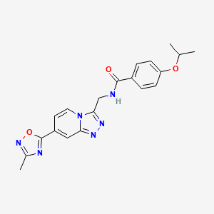 4-isopropoxy-N-((7-(3-methyl-1,2,4-oxadiazol-5-yl)-[1,2,4]triazolo[4,3-a]pyridin-3-yl)methyl)benzamide