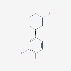 molecular formula C12H13BrF2 B2932329 4-[(1R,3S)-3-Bromocyclohexyl]-1,2-difluorobenzene CAS No. 2378489-87-1