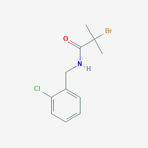 molecular formula C11H13BrClNO B293233 2-bromo-N-(2-chlorobenzyl)-2-methylpropanamide 