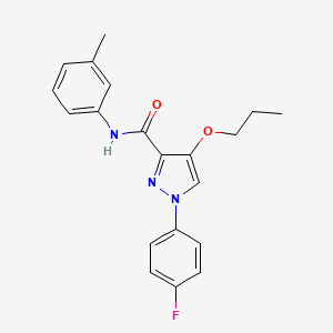 molecular formula C20H20FN3O2 B2932333 1-(4-fluorophenyl)-4-propoxy-N-(m-tolyl)-1H-pyrazole-3-carboxamide CAS No. 1208688-65-6