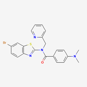N-(6-bromobenzo[d]thiazol-2-yl)-4-(dimethylamino)-N-(pyridin-2-ylmethyl)benzamide