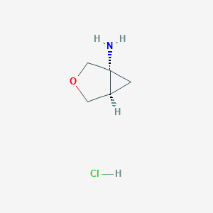 (1R,5R)-3-Oxabicyclo[3.1.0]hexan-1-amine;hydrochloride