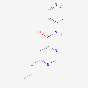 molecular formula C12H12N4O2 B2932359 6-乙氧基-N-(吡啶-4-基)嘧啶-4-甲酰胺 CAS No. 2034249-32-4