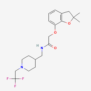 2-[(2,2-Dimethyl-3H-1-benzofuran-7-yl)oxy]-N-[[1-(2,2,2-trifluoroethyl)piperidin-4-yl]methyl]acetamide