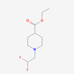 molecular formula C10H17F2NO2 B2932366 1-(2,2-二氟乙基)哌啶-4-羧酸乙酯 CAS No. 937603-16-2