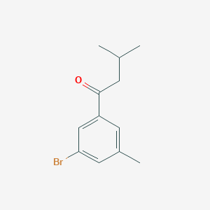 molecular formula C12H15BrO B2932371 1-(3-Bromo-5-methylphenyl)-3-methylbutan-1-one CAS No. 1601869-46-8