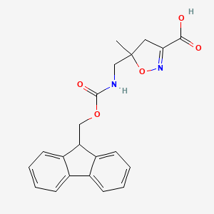 5-[(9H-Fluoren-9-ylmethoxycarbonylamino)methyl]-5-methyl-4H-1,2-oxazole-3-carboxylic acid