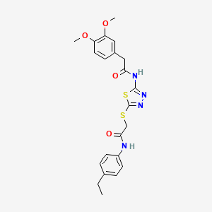 2-(3,4-dimethoxyphenyl)-N-(5-((2-((4-ethylphenyl)amino)-2-oxoethyl)thio)-1,3,4-thiadiazol-2-yl)acetamide