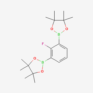 molecular formula C18H27B2FO4 B2932403 2-Fluorophenyl-1,3-diboronic acid, pinacol ester CAS No. 2377611-42-0
