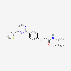 N-(2-methylphenyl)-2-{4-[4-(2-thienyl)-2-pyrimidinyl]phenoxy}acetamide