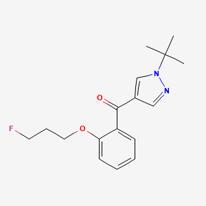 molecular formula C17H21FN2O2 B2932411 [1-(tert-butyl)-1H-pyrazol-4-yl][2-(3-fluoropropoxy)phenyl]methanone CAS No. 957014-57-2