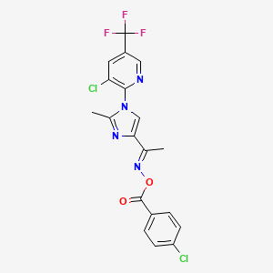 3-chloro-2-(4-{[(4-chlorobenzoyl)oxy]ethanimidoyl}-2-methyl-1H-imidazol-1-yl)-5-(trifluoromethyl)pyridine