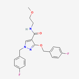 1-(4-fluorobenzyl)-3-((4-fluorobenzyl)oxy)-N-(2-methoxyethyl)-1H-pyrazole-4-carboxamide