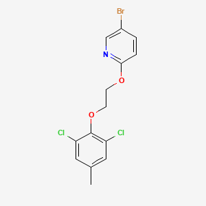 molecular formula C14H12BrCl2NO2 B2932428 5-溴-2-(2-(2,6-二氯-4-甲基苯氧基)乙氧基)吡啶 CAS No. 945999-98-4