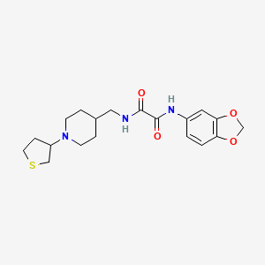 N1-(benzo[d][1,3]dioxol-5-yl)-N2-((1-(tetrahydrothiophen-3-yl)piperidin-4-yl)methyl)oxalamide