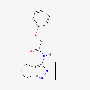 molecular formula C17H21N3O2S B2932431 N-(2-(叔丁基)-4,6-二氢-2H-噻吩并[3,4-c]吡唑-3-基)-2-苯氧基乙酰胺 CAS No. 361477-33-0