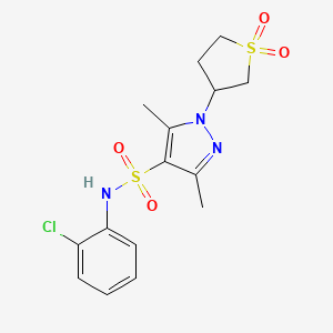 N-(2-chlorophenyl)-1-(1,1-dioxidotetrahydrothiophen-3-yl)-3,5-dimethyl-1H-pyrazole-4-sulfonamide