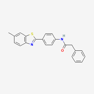 N-[4-(6-methyl-1,3-benzothiazol-2-yl)phenyl]-2-phenylacetamide
