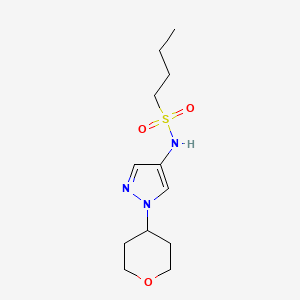 N-(1-(tetrahydro-2H-pyran-4-yl)-1H-pyrazol-4-yl)butane-1-sulfonamide