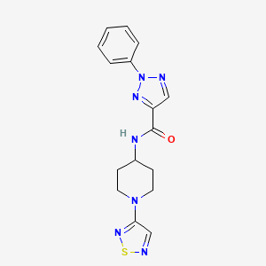 2-phenyl-N-[1-(1,2,5-thiadiazol-3-yl)piperidin-4-yl]-2H-1,2,3-triazole-4-carboxamide