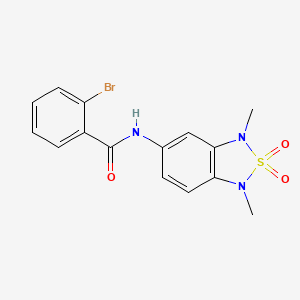 2-bromo-N-(1,3-dimethyl-2,2-dioxido-1,3-dihydrobenzo[c][1,2,5]thiadiazol-5-yl)benzamide