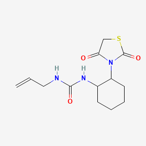 molecular formula C13H19N3O3S B2932466 1-Allyl-3-(2-(2,4-dioxothiazolidin-3-yl)cyclohexyl)urea CAS No. 1207040-86-5