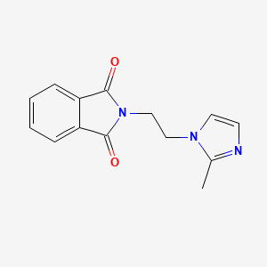 molecular formula C14H13N3O2 B2932467 2-(2-(2-Methyl-1H-imidazol-1-yl)ethyl)isoindoline-1,3-dione CAS No. 858512-76-2