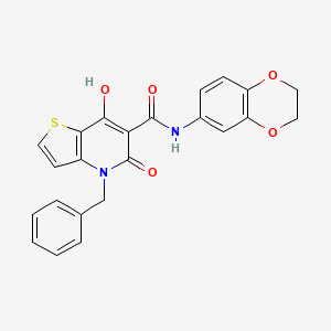 molecular formula C23H18N2O5S B2932472 N-(2-fluorophenyl)-1-(2-methylbenzyl)-1H-1,2,3-benzotriazole-5-carboxamide CAS No. 1251682-64-0