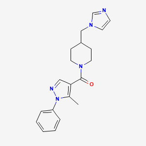 (4-((1H-imidazol-1-yl)methyl)piperidin-1-yl)(5-methyl-1-phenyl-1H-pyrazol-4-yl)methanone
