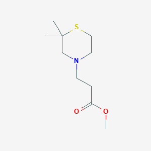 molecular formula C10H19NO2S B2932479 Methyl 3-(2,2-dimethylthiomorpholin-4-yl)propanoate CAS No. 1596616-95-3