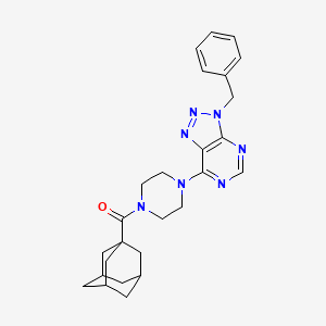 molecular formula C26H31N7O B2932485 1-(adamantane-1-carbonyl)-4-{3-benzyl-3H-[1,2,3]triazolo[4,5-d]pyrimidin-7-yl}piperazine CAS No. 920347-24-6