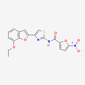 N-(4-(7-ethoxybenzofuran-2-yl)thiazol-2-yl)-5-nitrofuran-2-carboxamide