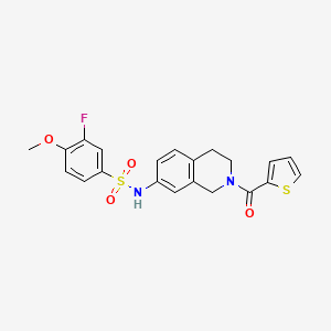 3-fluoro-4-methoxy-N-(2-(thiophene-2-carbonyl)-1,2,3,4-tetrahydroisoquinolin-7-yl)benzenesulfonamide