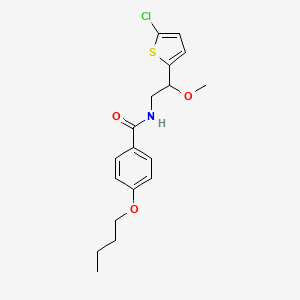 molecular formula C18H22ClNO3S B2932493 4-butoxy-N-(2-(5-chlorothiophen-2-yl)-2-methoxyethyl)benzamide CAS No. 2034442-81-2