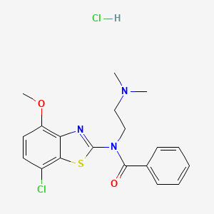 N-(7-chloro-4-methoxybenzo[d]thiazol-2-yl)-N-(2-(dimethylamino)ethyl)benzamide hydrochloride