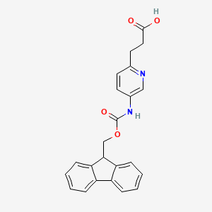 molecular formula C23H20N2O4 B2932503 3-[5-({[(9H-芴-9-基)甲氧基]羰基}氨基)吡啶-2-基]丙酸 CAS No. 2229318-43-6