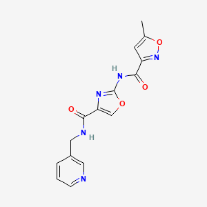 5-methyl-N-(4-((pyridin-3-ylmethyl)carbamoyl)oxazol-2-yl)isoxazole-3-carboxamide